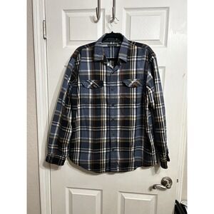 GH Bass & Co Mens Large Flannel Plaid Long Sleeve Shirt Button Up Outdoors